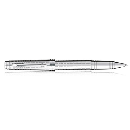 Parker Premier Silver Rollerball Pen with Chrome Trim
