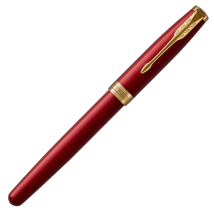 Parker Sonnet Rollerball Pen Red Lacquer Gold Trim