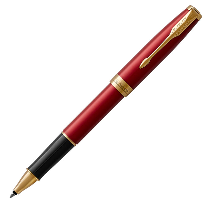 Parker Sonnet Rollerball Pen Red Lacquer Gold Trim