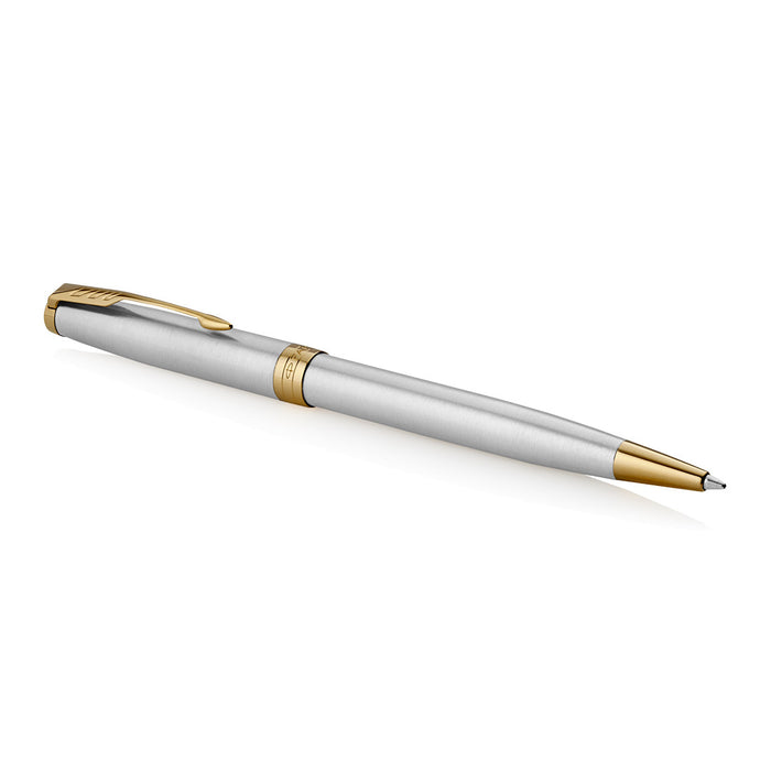 Parker Sonnet Ballpoint Pen Stainless Steel Gold Trim