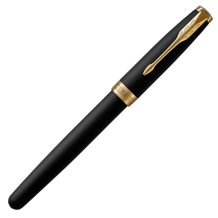 Parker Sonnet Fountain Pen Matte Black Lacquer Gold Trim