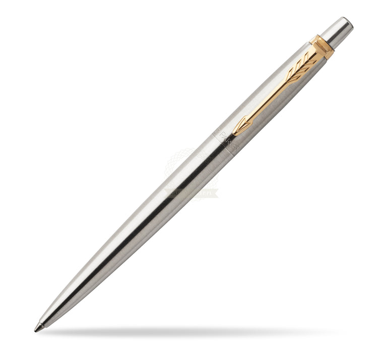 Parker Jotter Ballpoint Pen Stainless Steel with Gold Trim