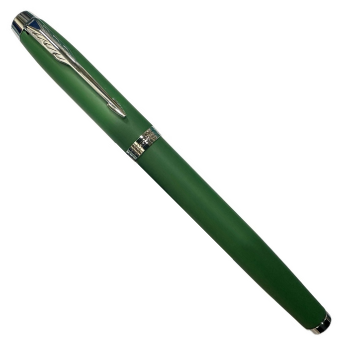 Parker IM Core Plus Matte Green Fountain Pen with Chrome Trim