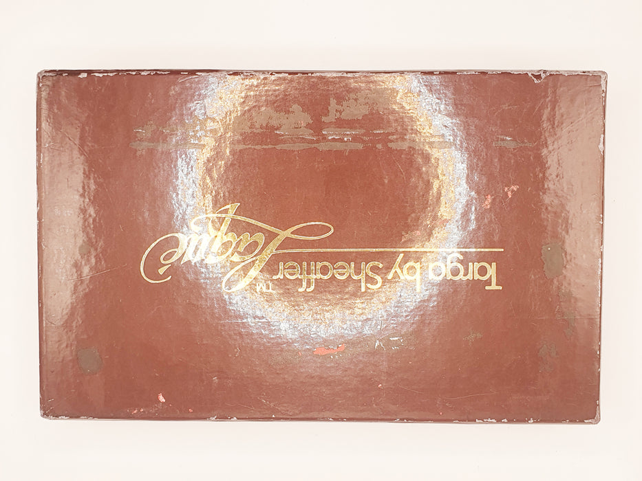 Vintage Sheaffer Targa Slim 1022S Laque Black (Noir) with Gold Trim Fountain Pen (14k M Nib) & Ballpoint Pen