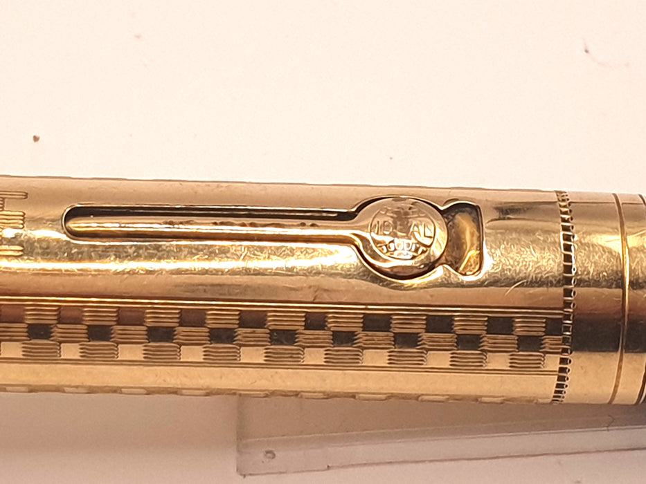Vintage Waterman 0552 Gothic Gold Filled Overlay Fountain Pen (14ct M Nib)