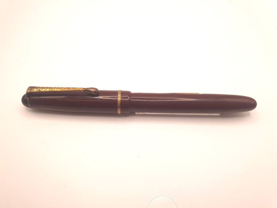 Vintage Osmiroid 65 Mk I Burgundy with Gold Trim Fountain Pen (Fine 'Italic' [Oblique] Nib)