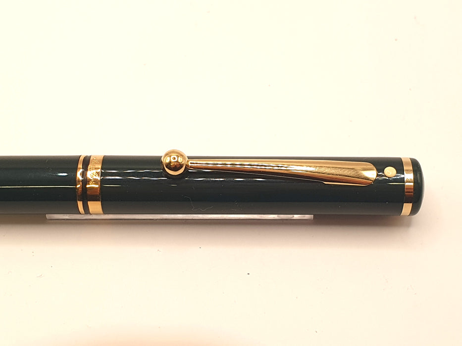 Vintage Sheaffer Connaisseur Green with Gold Trim Ballpoint Pen