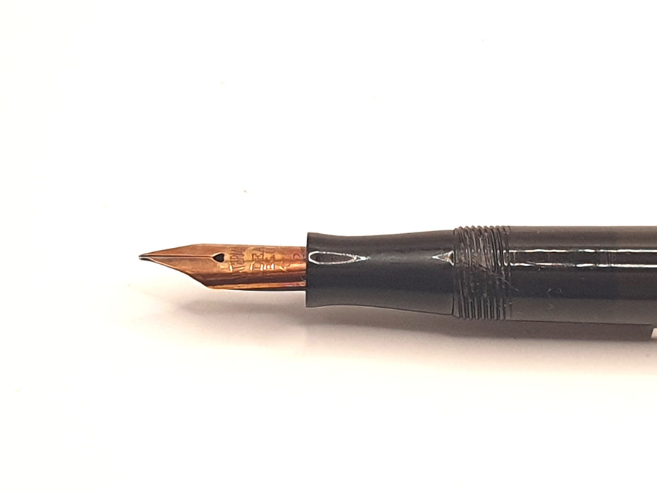 Vintage Waterman's Ideal No. 52 Brown Chased Fountain Pen (#2 FF Nib)