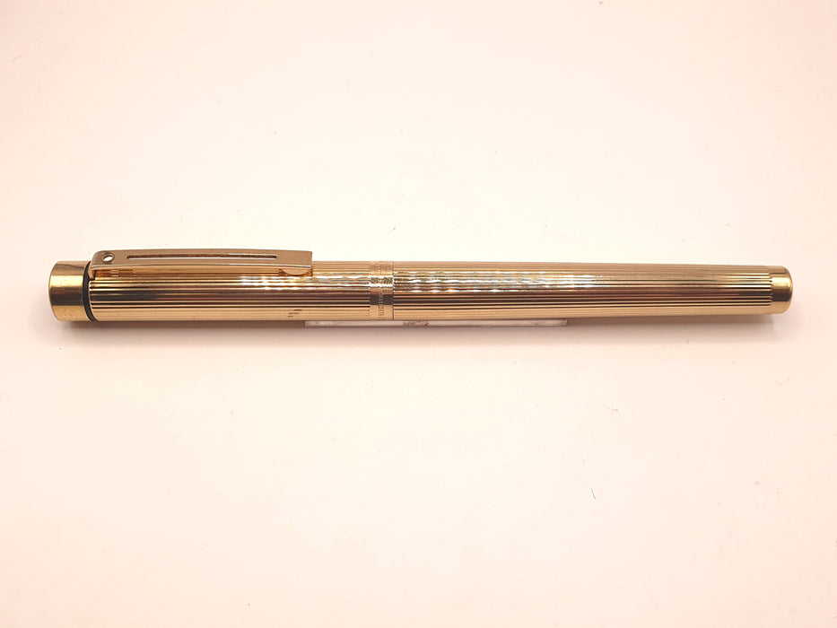Vintage Sheaffer Targa Standard Striated Gold Plated Rollerball Pen