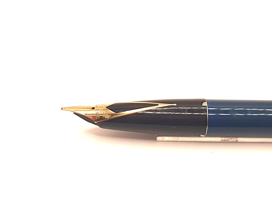 Vintage Sheaffer 2557 Triumph Imperial Blue with Gold Trim Fountain Pen (GP MI Nib)