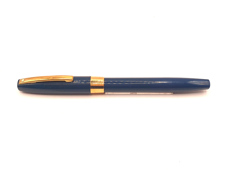 Vintage Sheaffer 2557 Triumph Imperial Blue with Gold Trim Fountain Pen (GP MI Nib)