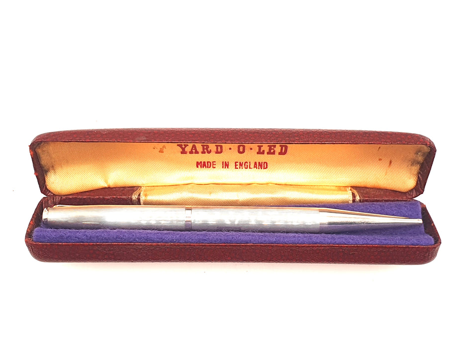 Vintage Yard O Led Deluxe Sterling Silver Striated Mechanical Pencil (1.18mm) with Original Box