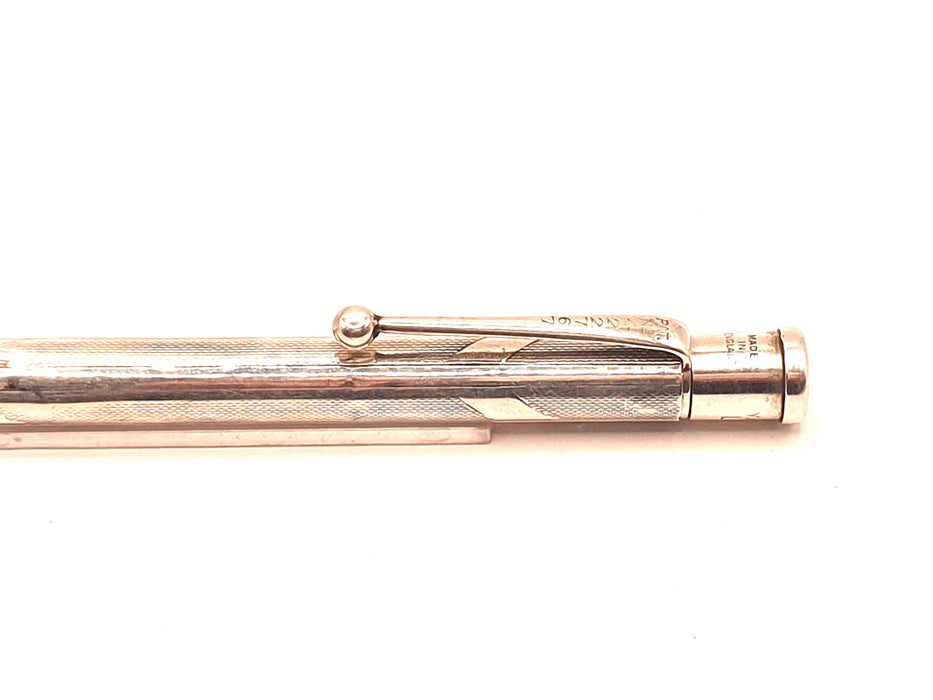 Vintage Yard O Led Early Model Sterling Silver Chevron Pattern Mechanical Pencil (1.18mm) with Original Box