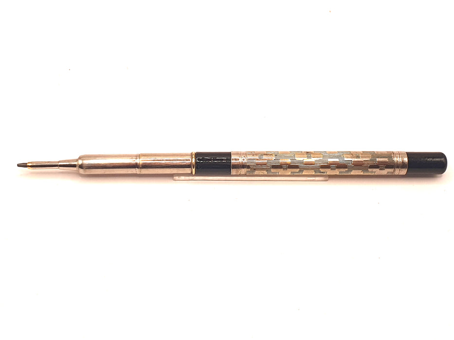 Vintage Unknown Lines and Crosses Pattern Reversible Dip Pen and Mechanical Pencil (1.4mm)