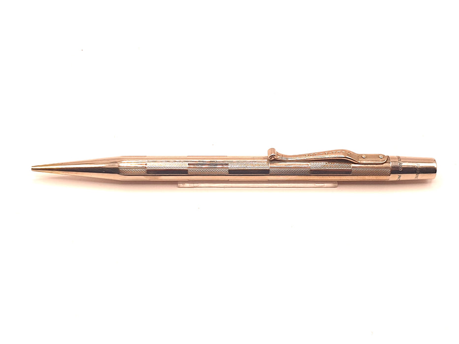 Vintage Yard O Led Aristocrat Platinine Chequer Pattern Mechanical Pencil (1.18mm)