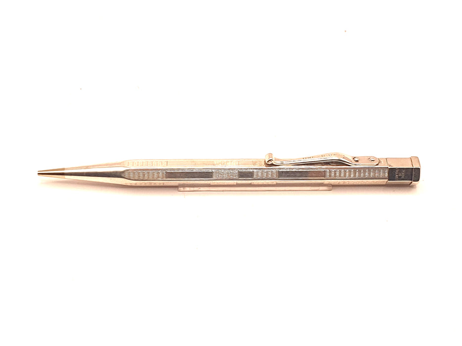 Vintage Yard O Led Diplomat Rolled Silver Wave and Squares Pattern Mechanical Pencil (1.18mm)