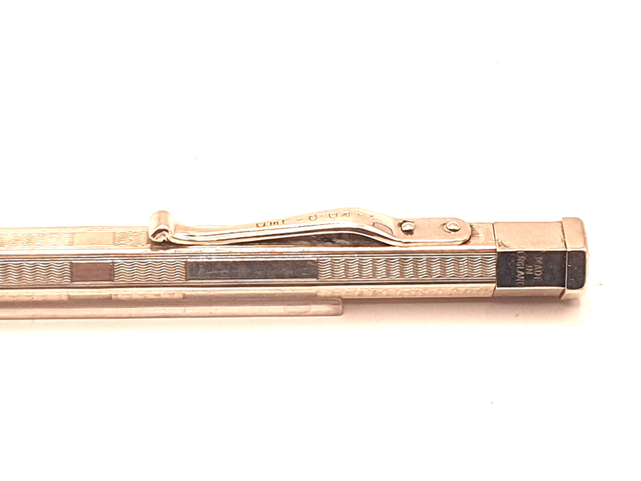 Vintage Yard O Led Diplomat Rolled Silver Wave and Squares Pattern Mechanical Pencil (1.18mm)
