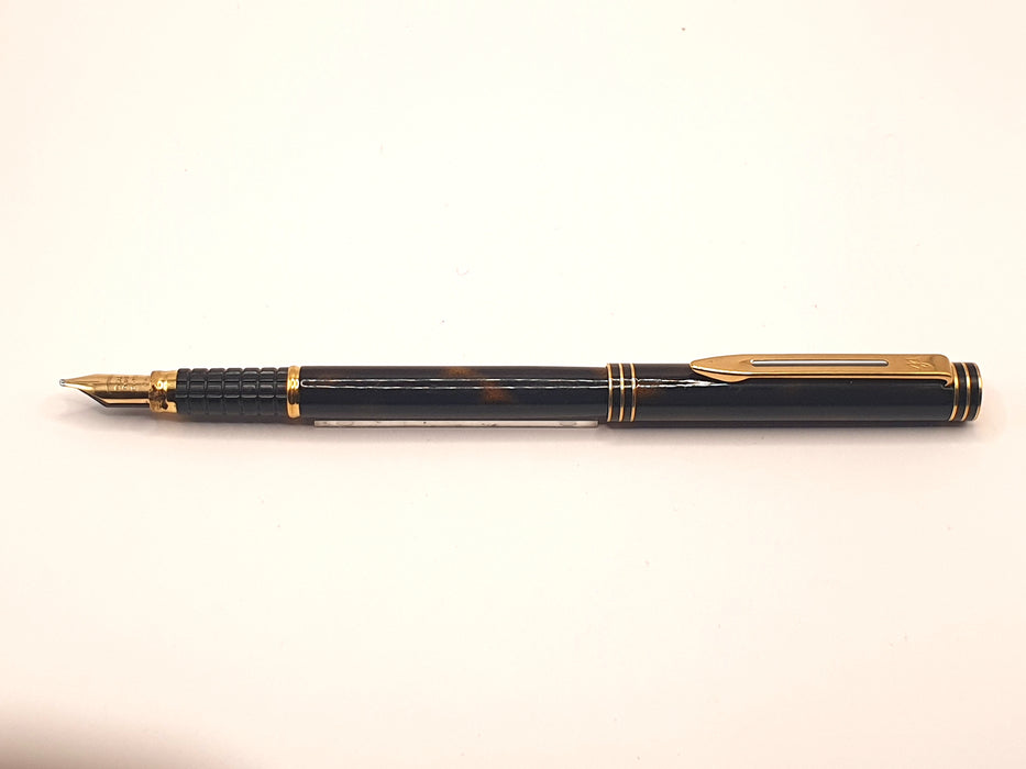 Vintage Waterman Exclusive Brown Marbled Lacquer with Gold Trim Fountain Pen (18ct Nib)