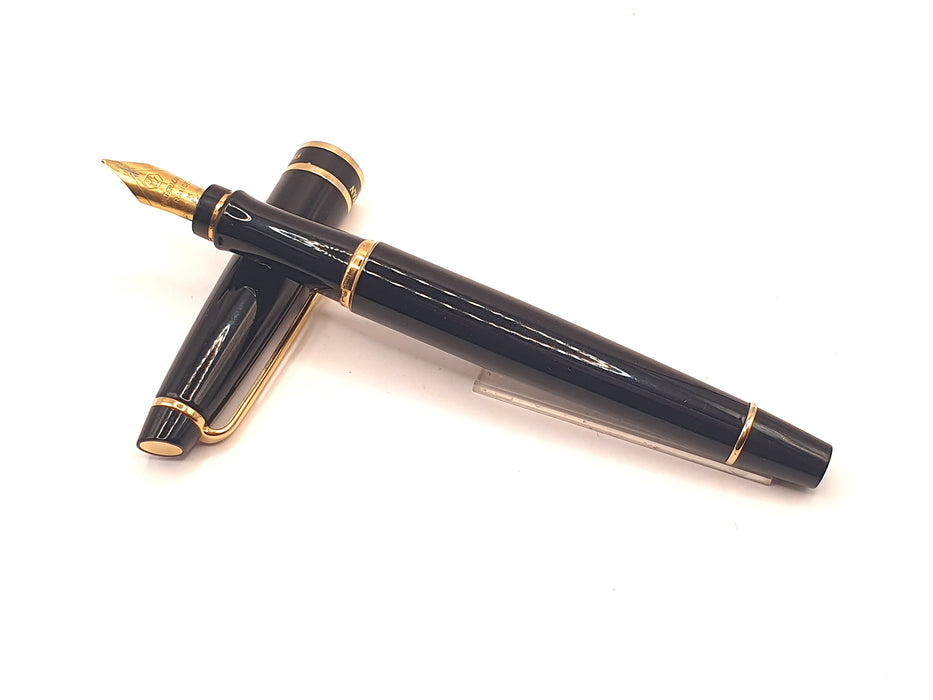 Vintage Waterman Expert II Black with Gold Trim Fountain Pen (GP M Nib)