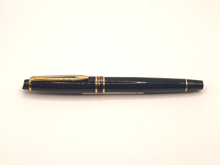 Vintage Waterman Expert II Black with Gold Trim Fountain Pen (GP M Nib)