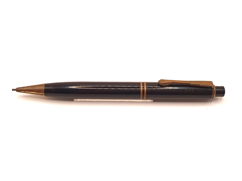 Vintage Montblanc Pix 272 Black with Gold Trim Mechanical Pencil (1.18mm)