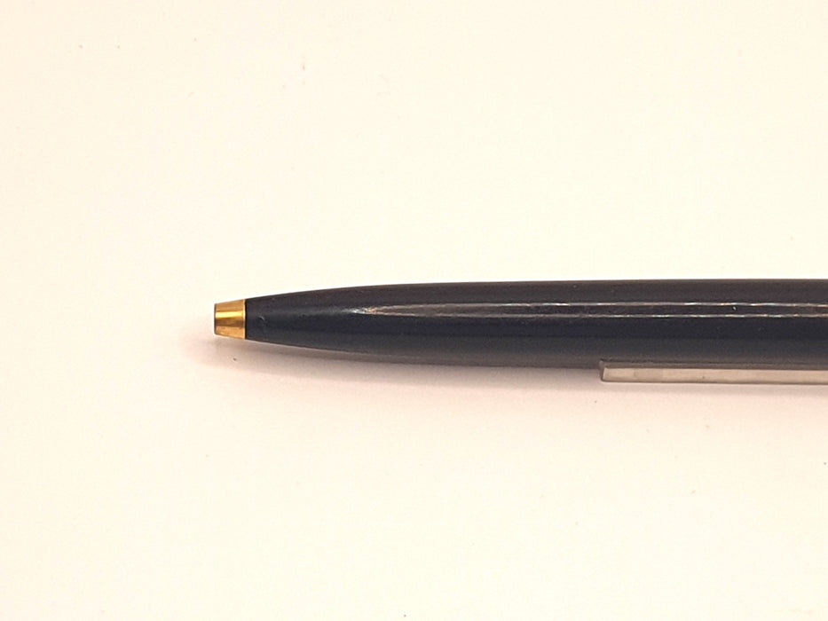 Vintage Parker 61 Black with Striated Rolled Gold Cap Ballpoint Pen