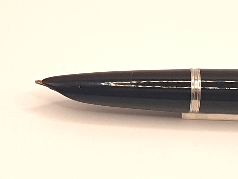 Vintage Parker 51 Mk II Aerometric Black with Lustraloy Cap (14ct MO Nib)