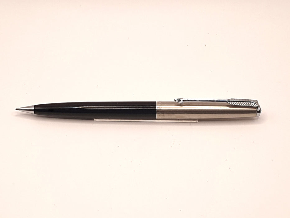 Vintage Parker 61 Black with Lustraloy Cap & Chrome Trim Mechanical Pencil (0.9mm)