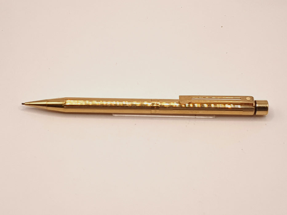 Vintage Sheaffer Targa Slim Striated Gold Plated Mechanical Pencil (0.9mm)