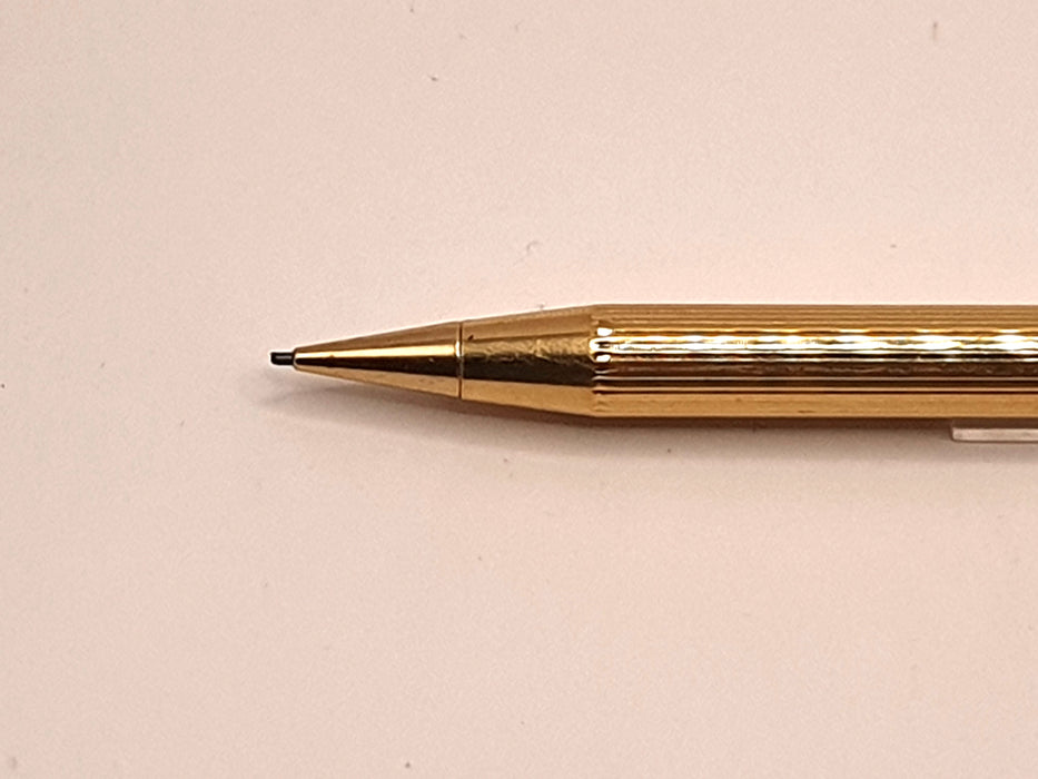 Vintage Sheaffer Targa Slim Striated Gold Plated Mechanical Pencil (0.9mm)