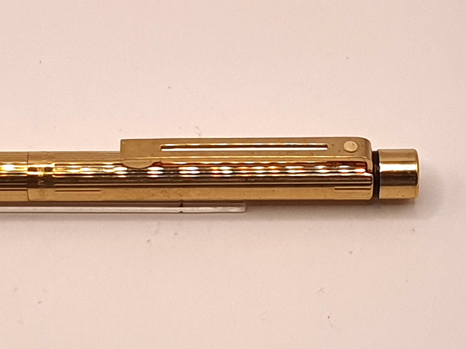 Vintage Sheaffer Targa Slim Striated Gold Plated Mechanical Pencil (0.9mm)