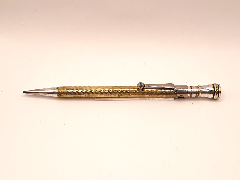 Vintage Eversharp Silver-Plated with Chevron Pattern Mechanical Pencil (1.18mm)