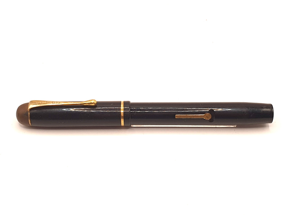 Vintage Esterbrook Relief No. 2-L Black with Gold Trim Fountain Pen (14ct O Nib)