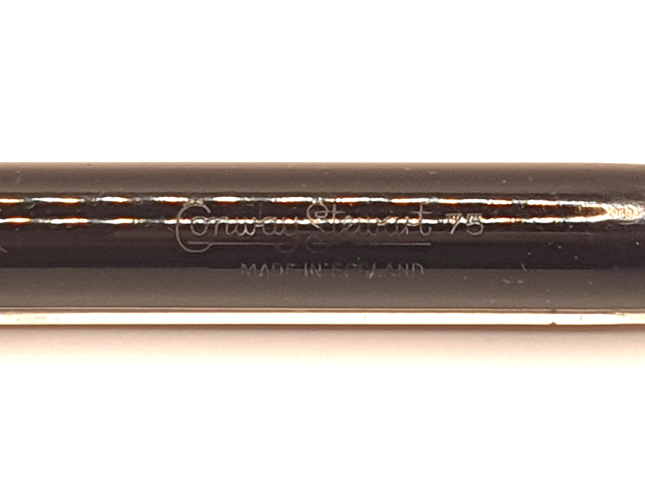 Vintage Conway Stewart 75 Black with Chrome Trim Fountain Pen (14k M Nib)