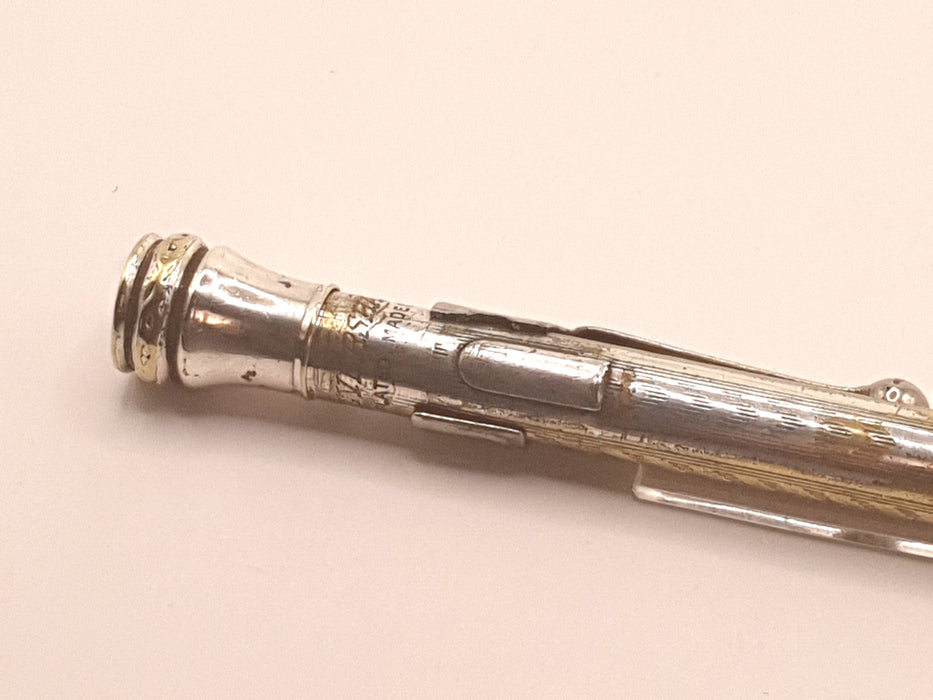 Vintage Eversharp Silver-Plated with Chevron Pattern Mechanical Pencil (1.18mm)