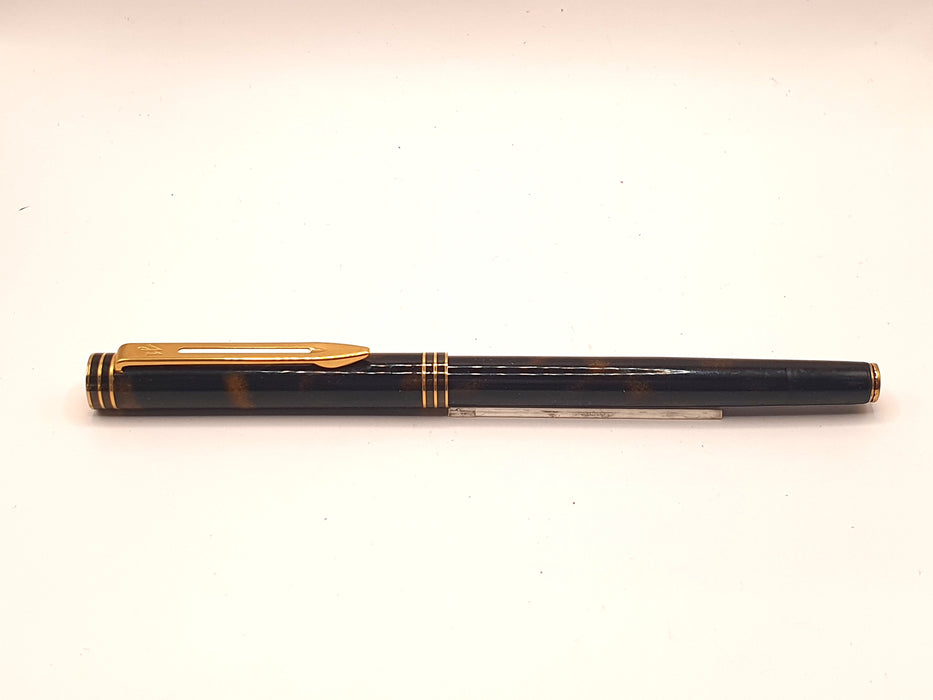 Vintage Waterman Exclusive Laque Écaille Brune with Gold Trim Fountain Pen (18ct M Nib)