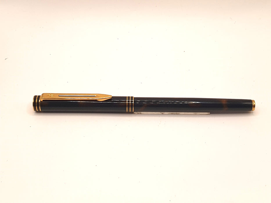 Vintage Waterman Exclusive Laque Écaille Brune with Gold Trim Fountain Pen (18ct M Nib)