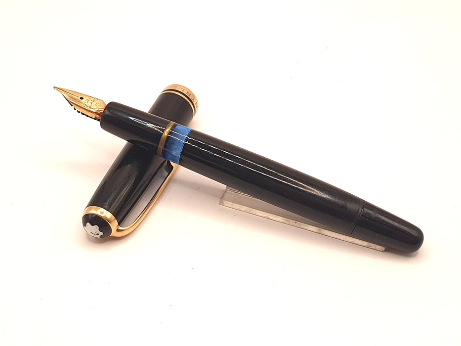 Vintage Montblanc no. 254 Black with Ink Window and Gold Trim Fountain Pen (14ct M Nib)