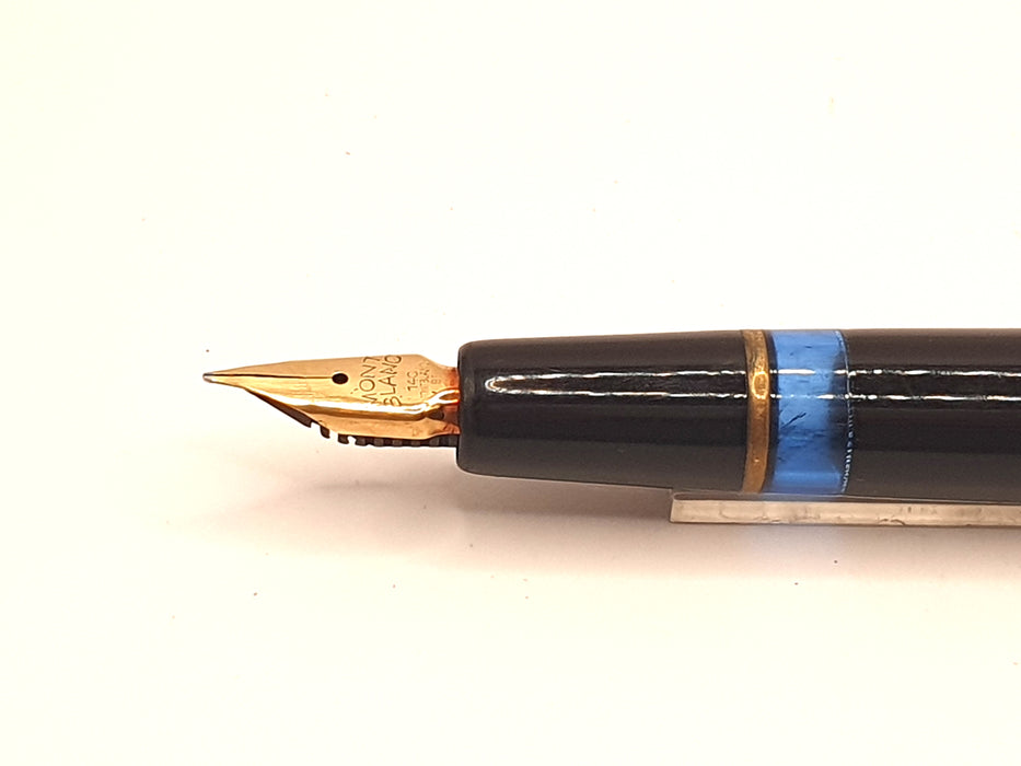 Vintage Montblanc no. 254 Black with Ink Window and Gold Trim Fountain Pen (14ct M Nib)