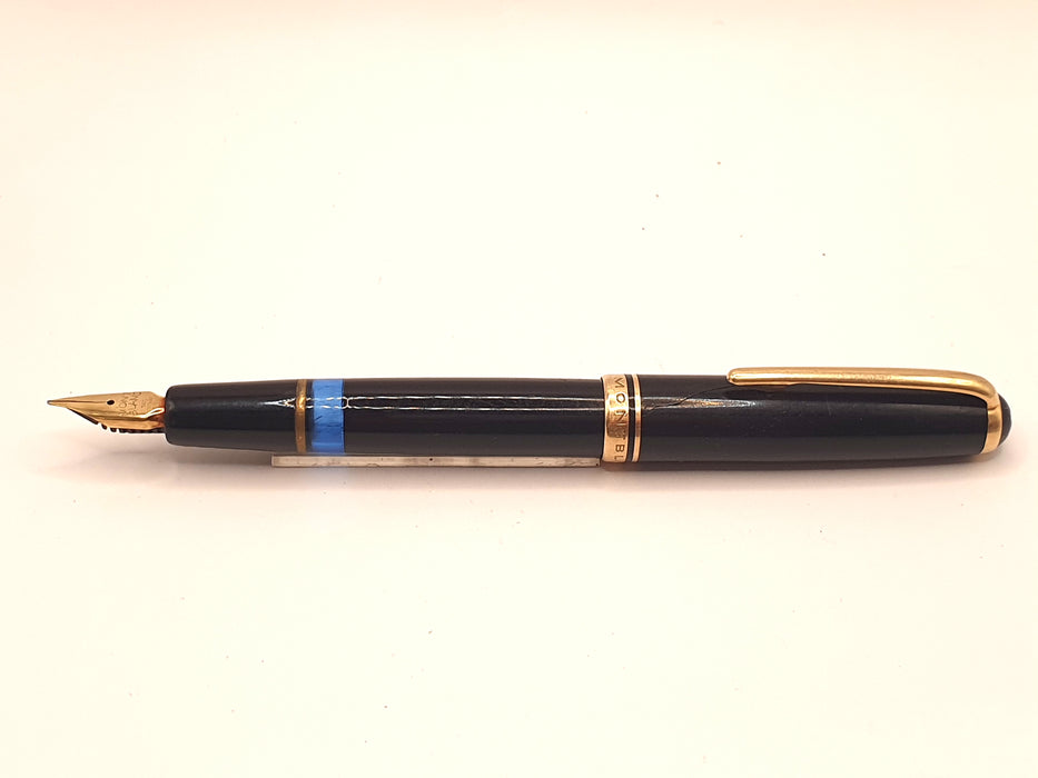 Vintage Montblanc no. 254 Black with Ink Window and Gold Trim Fountain Pen (14ct M Nib)