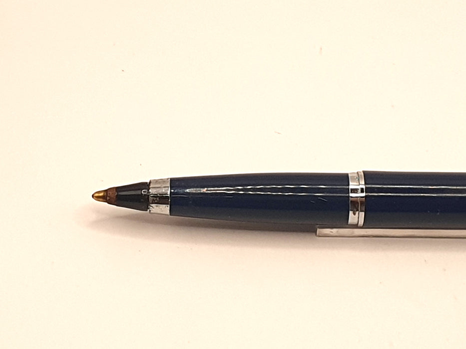 Vintage Parker Jotter Midnight Blue with Lustraloy Cap and Chrome Trim Fibre/Felt Tip Pen with Adapted Ballpoint Refill
