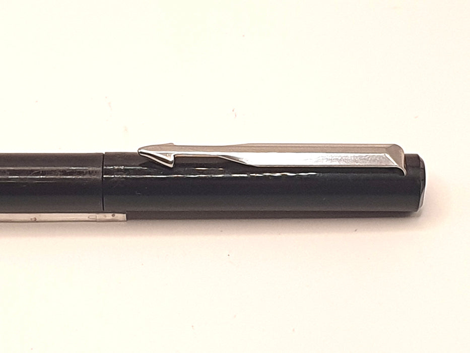 Vintage Parker Vector Black with Chrome Trim Rollerball Pen