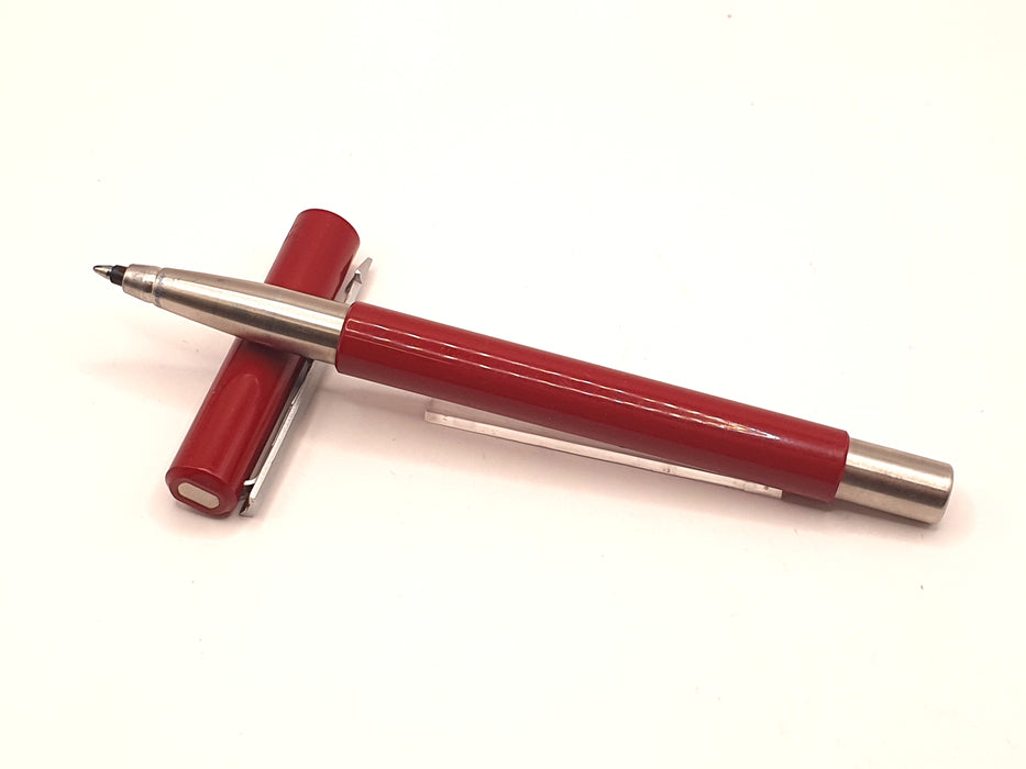 Vintage Parker RB-1 Burgundy with Chrome Trim Rollerball Pen