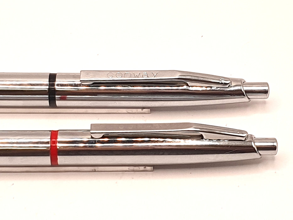 Vintage Conway Stewart Chrome Ballpoint Set