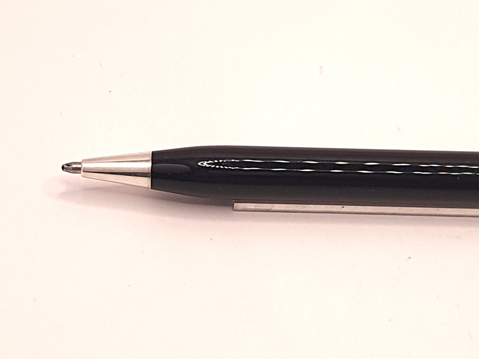 Vintage Cross Century II Black with Sterling Silver Cap and Trim Ballpoint Pen
