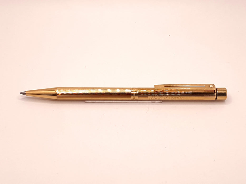 Vintage Sheaffer Targa 1005s Fluted Gold-Plated Ballpoint Pen