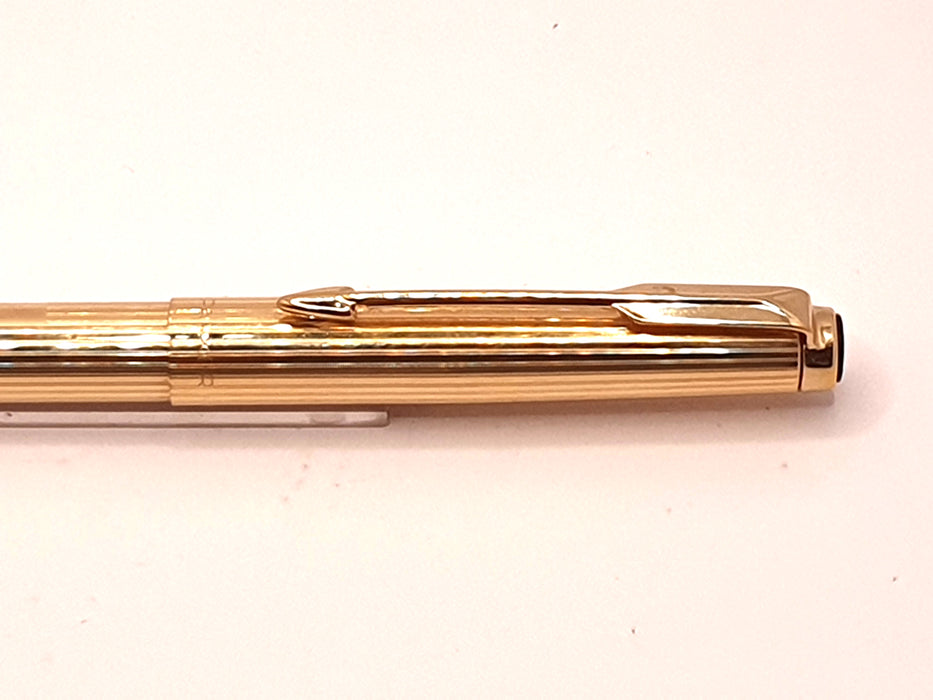 Vintage Parker 50 Falcon Signet Striated Gold-Filled Ballpoint Pen