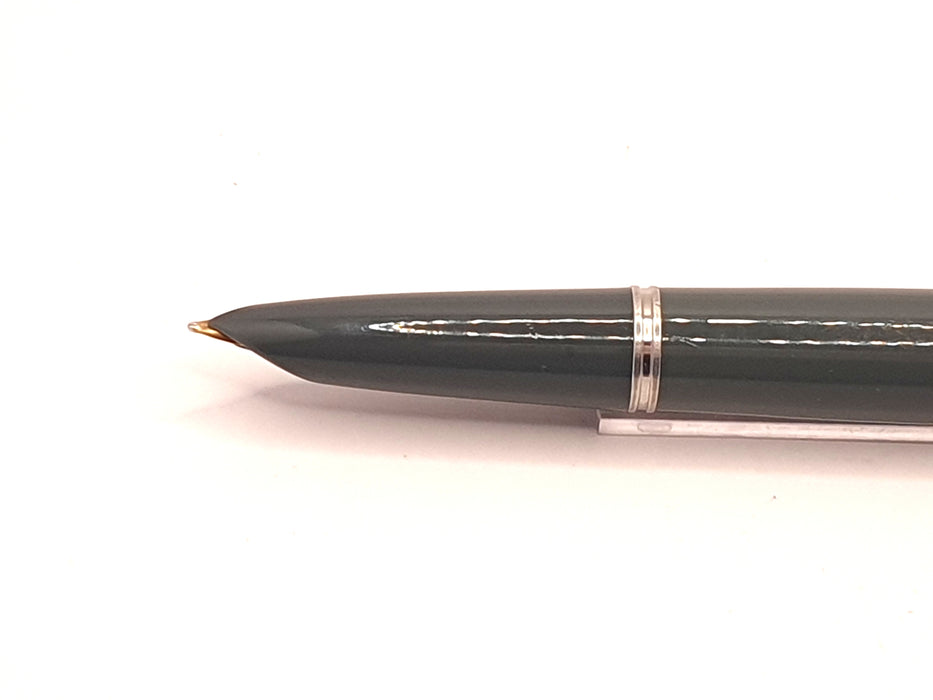 Vintage Parker 51 Mk II-B Grey with Lustraloy Cap and Chrome Trim Fountain Pen (14ct M Nib)