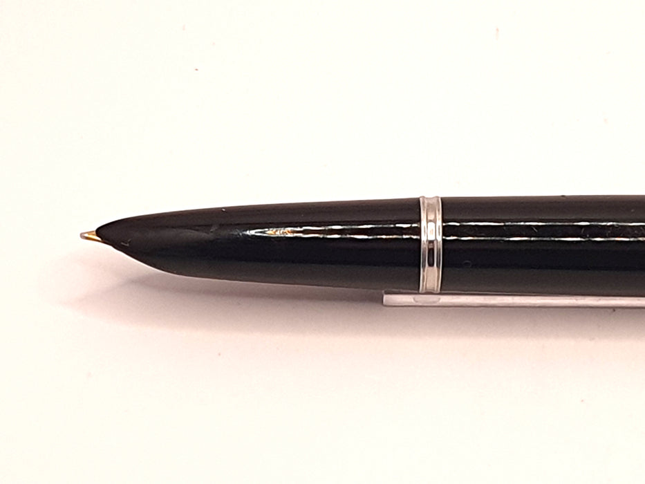 Vintage Parker 51 Mk II-B Black with Lustraloy Cap and Chrome Trim Fountain Pen (14ct M Nib)