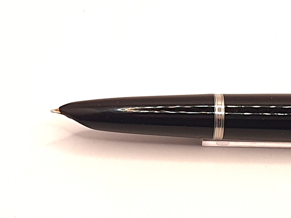 Vintage Parker 51 Mk II-B Black with Lustraloy Cap and Chrome Trim Fountain Pen (14ct B Nib)